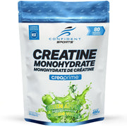 Confident Sports Flavoured Creatine Monohydrate, 80 Servings Green Apple Candy - SupplementSource.ca