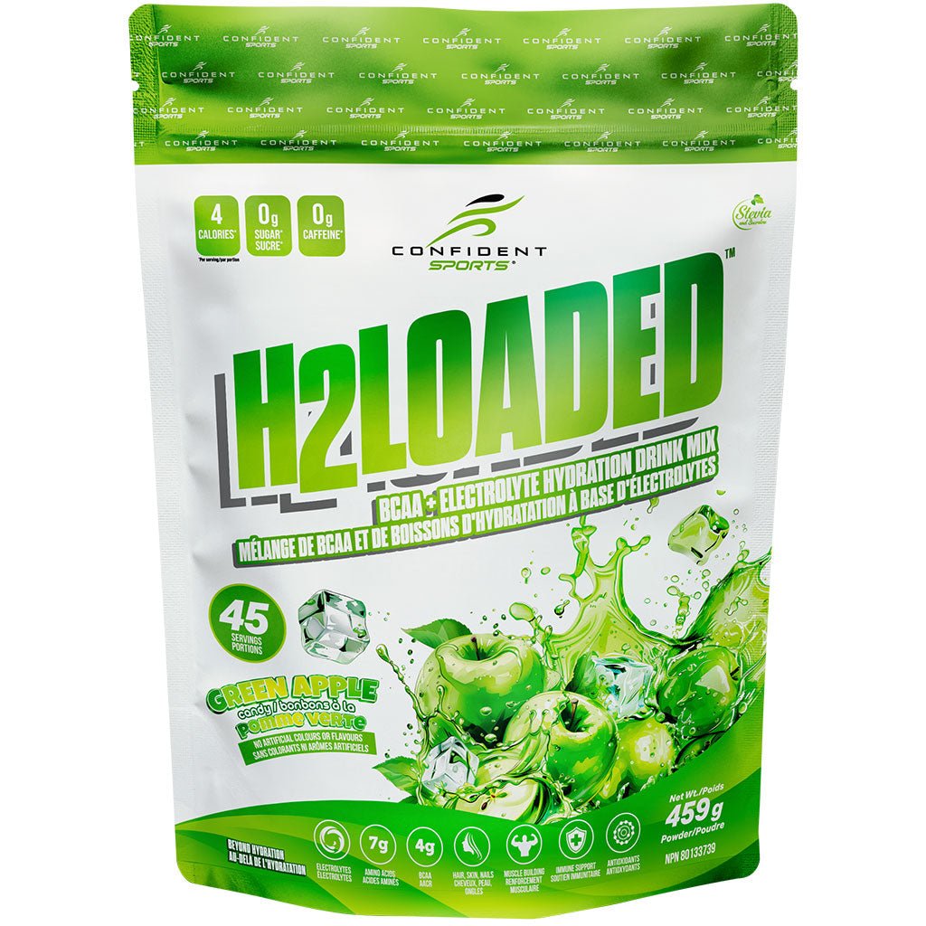 Confident Sports H20 Loaded, 45 Servings Green Apple - SupplementSource.ca