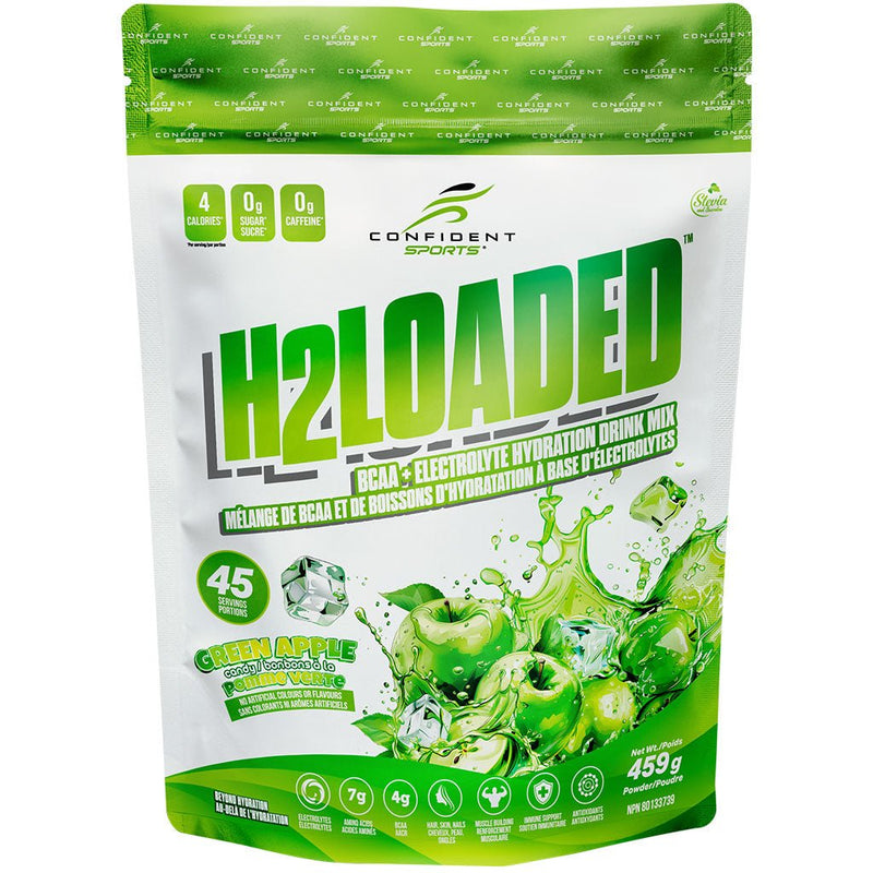 Confident Sports H20 Loaded, 45 Servings Green Apple - SupplementSource.ca