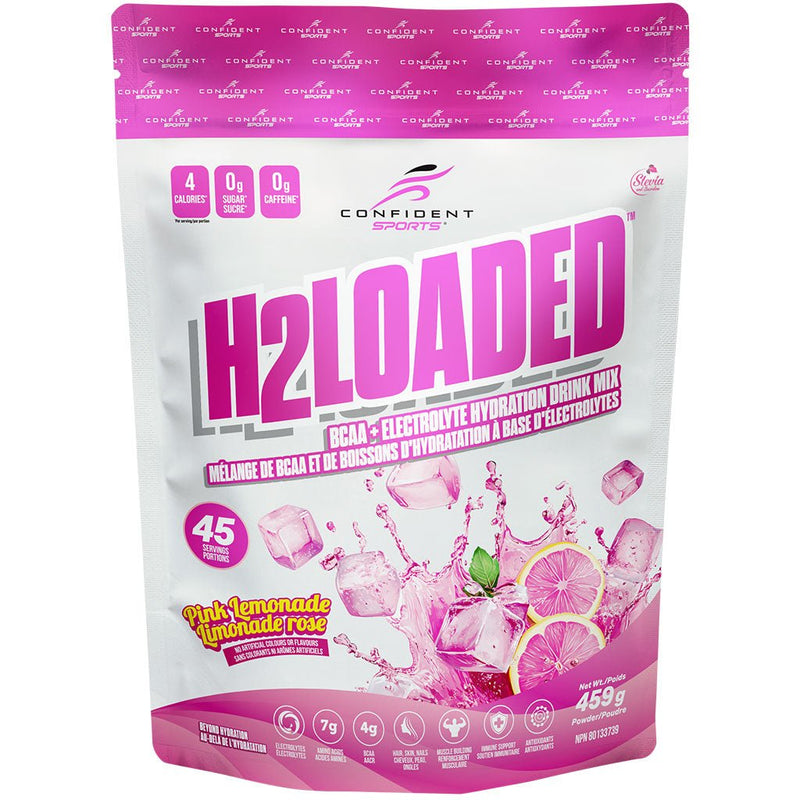 Confident Sports H20 Loaded, 45 Servings Pink Lemonade - SupplementSource.ca