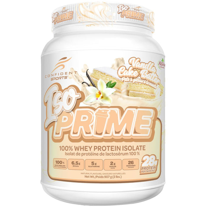 Confident Sports Iso Prime 2lbs, Vanilla Cake Batter - SupplementSource.ca