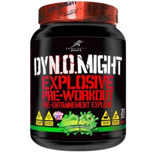 Confident Sports Dynomight, 20 Servings Green Apple Candy - SupplementSource.ca