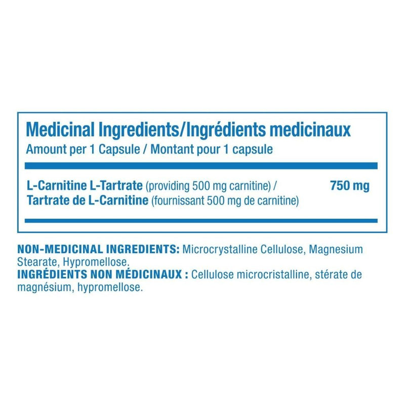 Confident Sports L-Carnitine Nutritional Panel - SupplementSource.ca