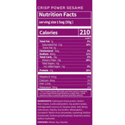 Crisp Power Protein Pretzels, Sesame Nutrition Panel, 50g - SupplementSource.ca