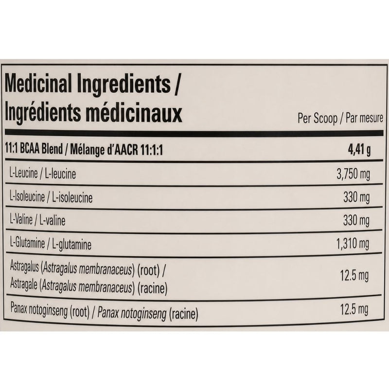CrossFuel 100% Clean BCAAs, 28 Servings Icy Blue Razz Nutrition Facts - SupplementSource.ca