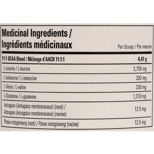 CrossFuel 100% Clean BCAAs, 28 Servings Icy Blue Razz Nutrition Facts - SupplementSource.ca