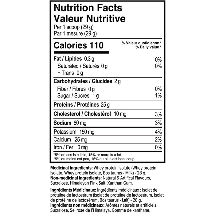 Cutler Nutrition Total ISO, 25 Servings Marshmallow Cereal Nutrition Panel - SupplementSource.ca