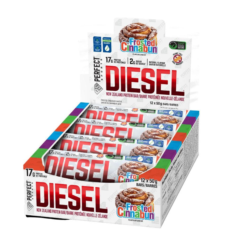 Perfect Sports Diesel Bar 1 Box Frosted  Cinnabun - SupplementSource.ca