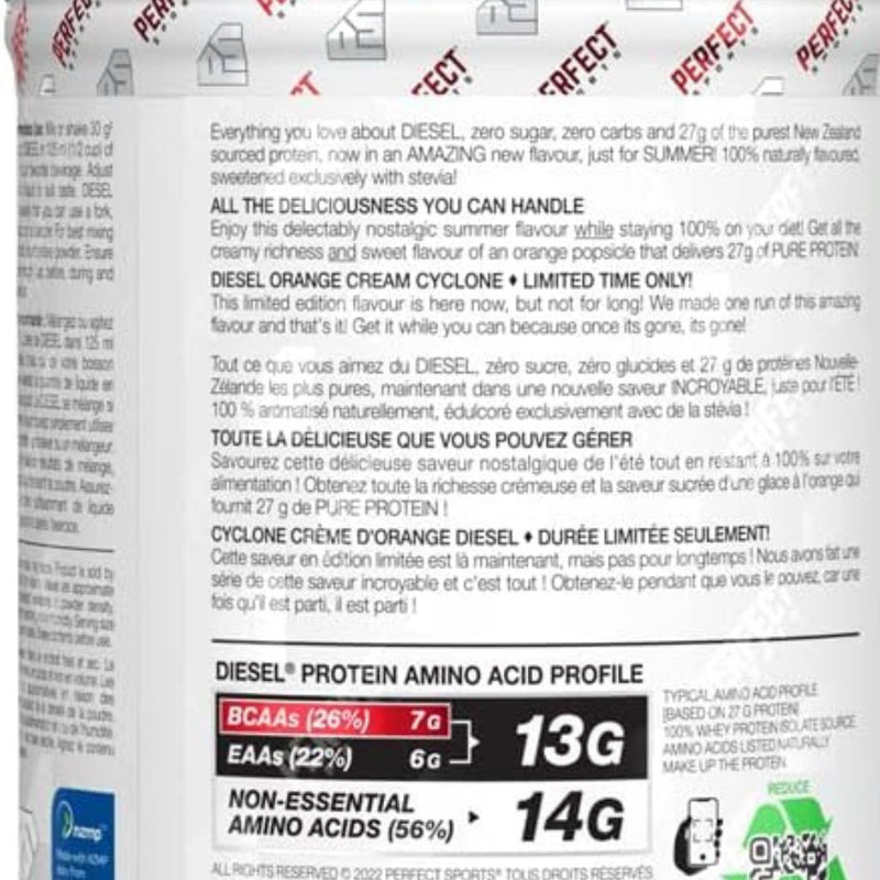 Perfect Sports DIESEL 360g Info - SupplementSource.ca