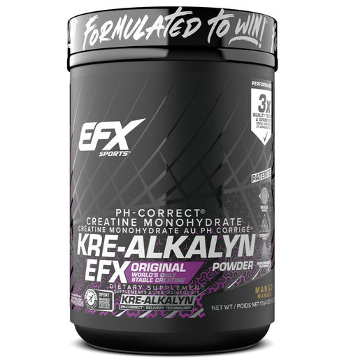 EFX Sports Kre-Alkalyn Powder, 500g  Mango - Supplementsource.ca