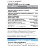 OxyWhey Daily Lean Whey Protein, 25 Servings Choc Caramel Nutrition Panel - SupplementSource.ca