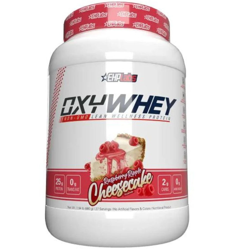 EHPLabs Oxywhey Non-GMO Lean Wellness Protein Raspberry Ripple Cheesecake, 25 Servings - SupplementSource.ca