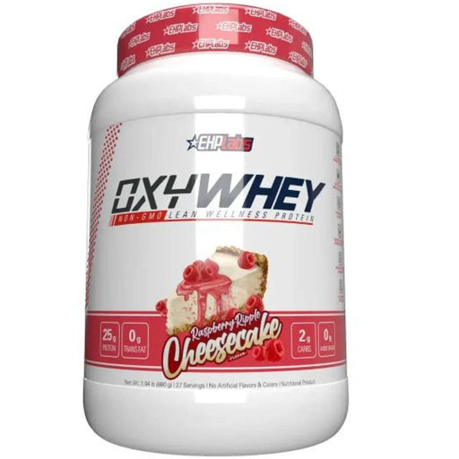 EHPLabs Oxywhey Non-GMO Lean Wellness Protein Raspberry Ripple Cheesecake, 25 Servings - SupplementSource.ca