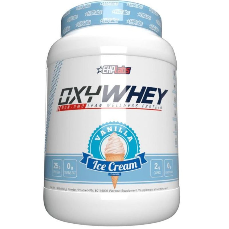 EHPLabs Oxywhey Non-GMO Lean Wellness Protein Vanilla Ice Cream, 25 Servings - SupplementSource.ca