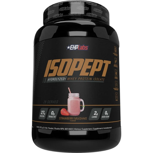 EHPLabs ISOEPT Hydrolyzed Whey Protein Isolate Strawberry Milkshake, 27 Servings - SupplementSource.ca