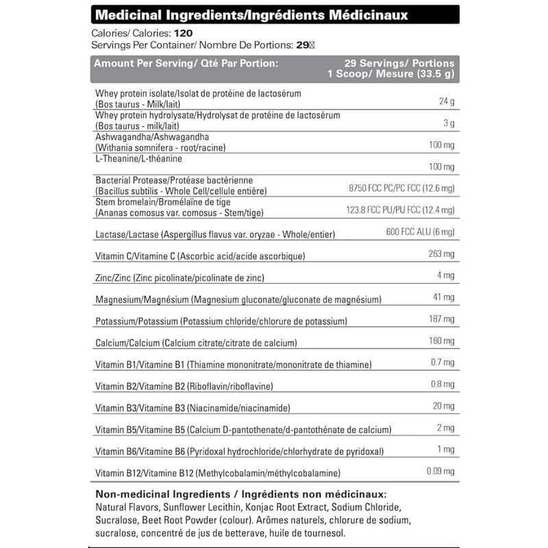 EHPLabs ISOEPT Hydrolyzed Whey Protein Isolate Nutrition Panel, 27 Servings - SupplementSource.a