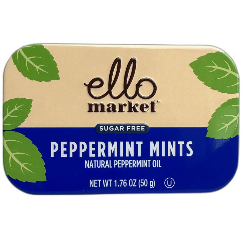 Ello Market Sugar Free Mints Peppermint, 50g - SupplementSource.ca