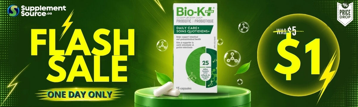 Flash Sale - Bio-K Daily Care+ Probiotics - ONE DAY only - $1 ea - SupplementSource.ca
