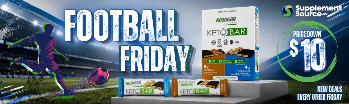 Football Friday - No Sugar Company - KetoBar Now Only $10 - SupplementSource.ca