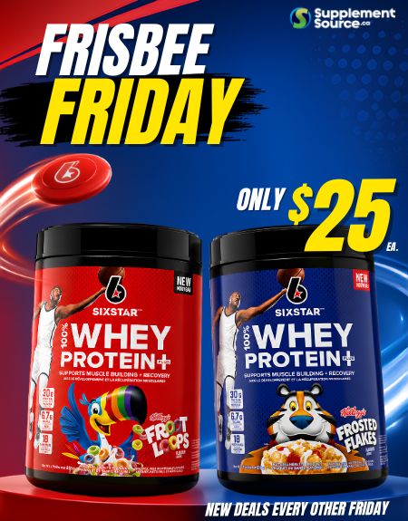 Frisbee Friday - Six Star 100% Whey Protein + only $25 - SupplementSource.ca