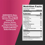 FKN Rich FKN Caffeine Pouches - 15 Pouches/Can Blue Raspberry Nutrition Panel - SupplementSource.ca