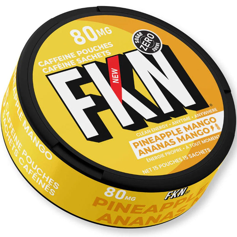 FKN Rich FKN Caffeine Pouches - 15 Pouches/Can Pineapple Mango - SupplementSource.ca