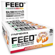 Nutrabolics Feed Bars Vegan, 12 Bars/Box Glazed Cranberry Lemon Cake - SupplementSource.ca