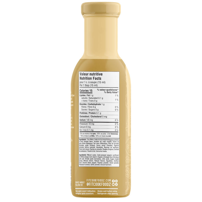 FitCook Foodz Burger Sauce La Big, 355ml Nutrition Panel - SupplementSource.ca