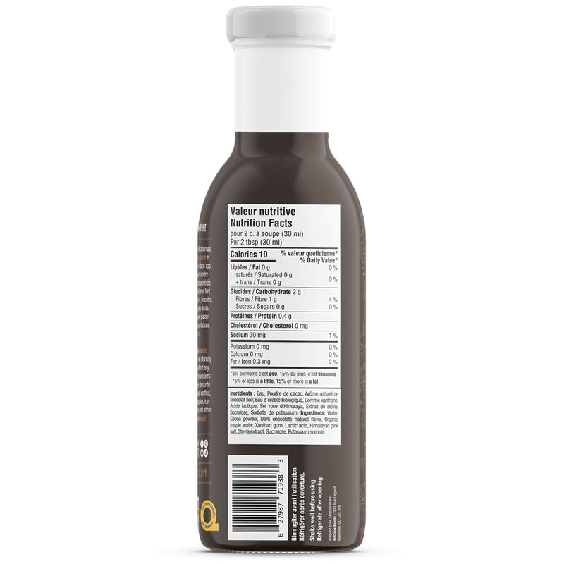 FitCook Foodz Dessert L'Aphrodisiaque, 355ml - Chocolate Nutrition Panel - SupplementSource.ca