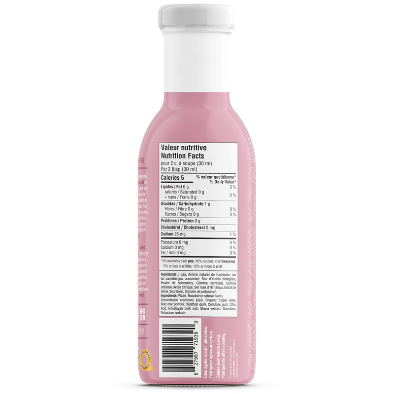 FitCook Foodz Dessert La Sensuelle, 355ml - Field Raspberries Nutrition Panel - SupplementSource.ca