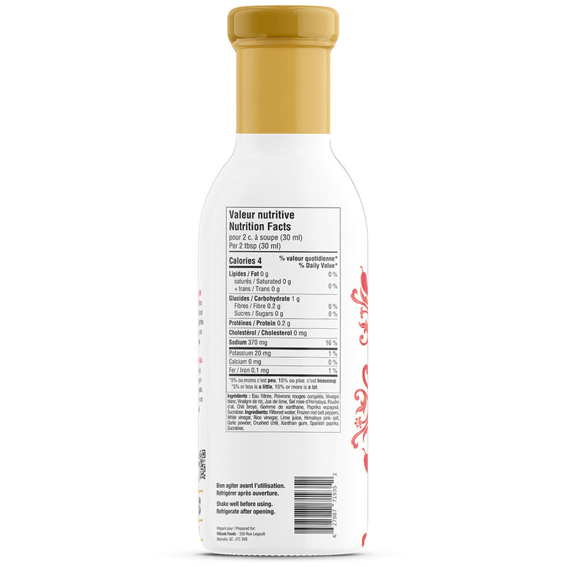 FitCook Foodz La Bangkok, 355ml - Sweet Chili Thai Nutrition Panel - SupplementSource.ca