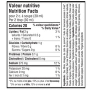 FitCook Foodz Ranch Dressing La Ranch, 355ml Nutrition Panel - SupplementSource.ca