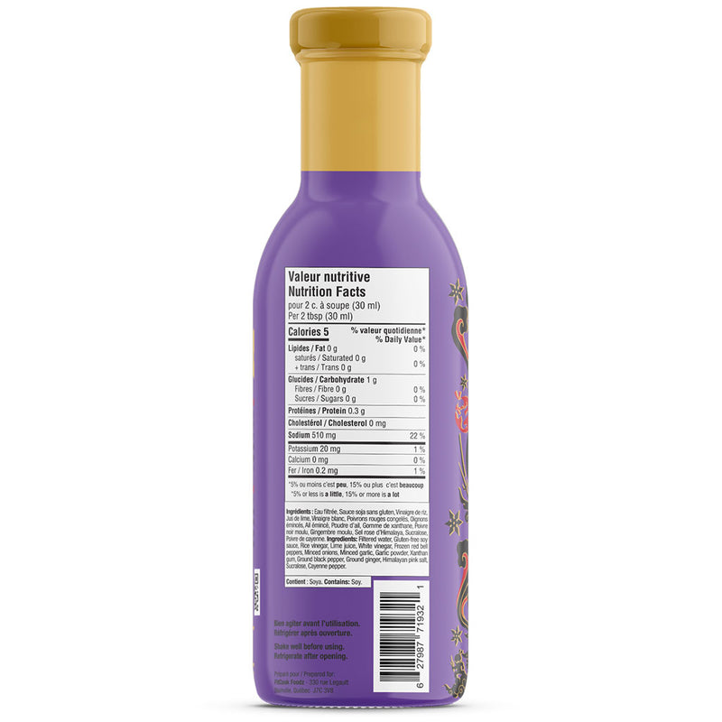FitCook Foodz Signature La Ninja, 355ml - Teriyaki Nutrition Panel - SupplementSource.ca