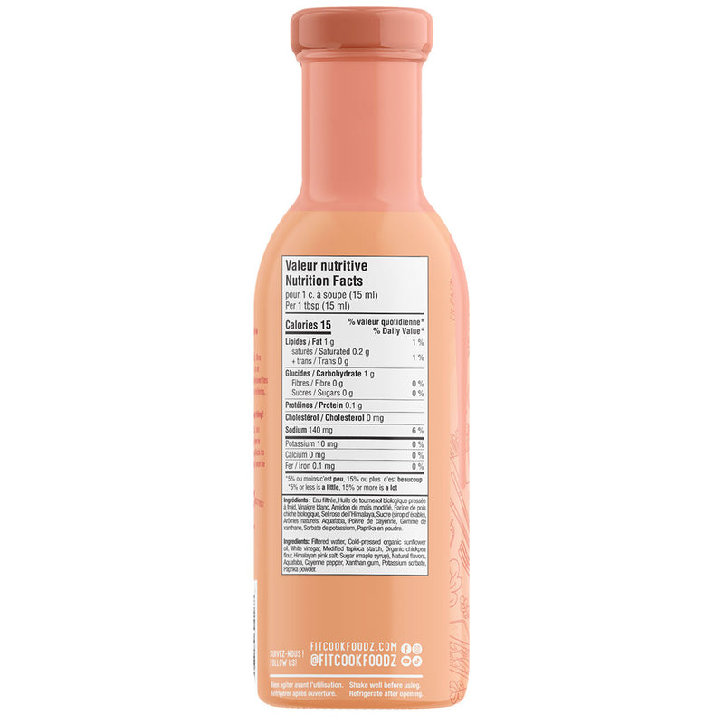 FitCook Foodz Spicy Mayo La Mayo, 355ml Nutrition Panel - SupplementSource.ca