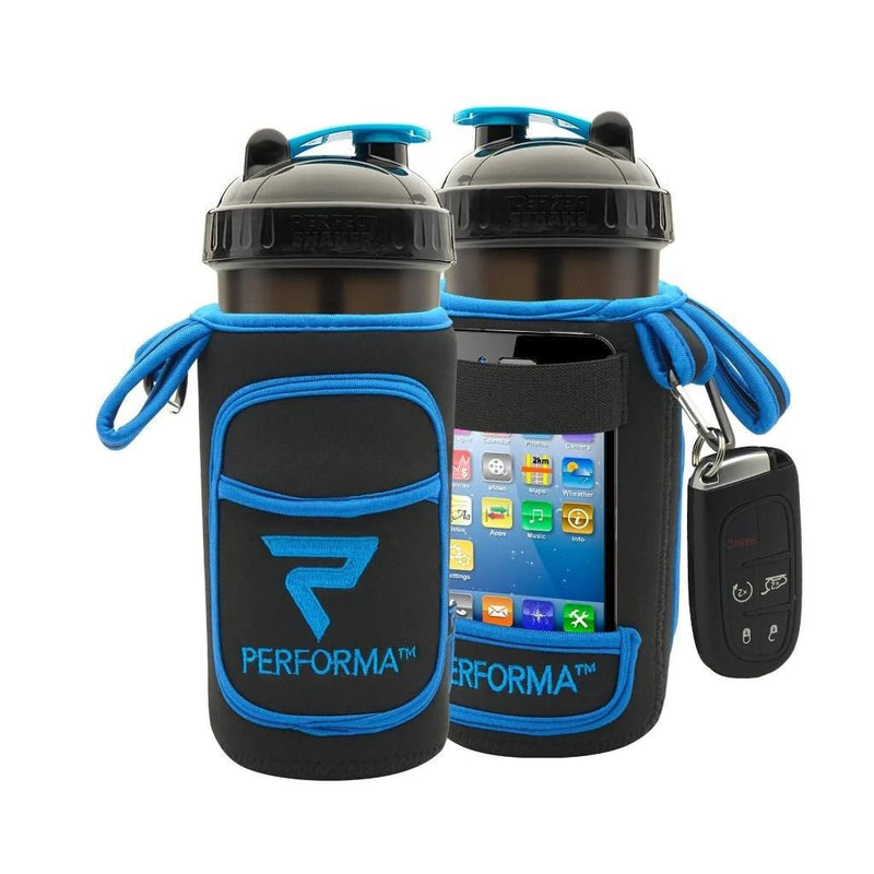 Performa Fitgo Shaker Bottle Organizer Sleeve, Blue - SupplementSource.ca