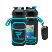 Performa Fitgo Shaker Bottle Organizer Sleeve, Aqua - SupplementSource.ca