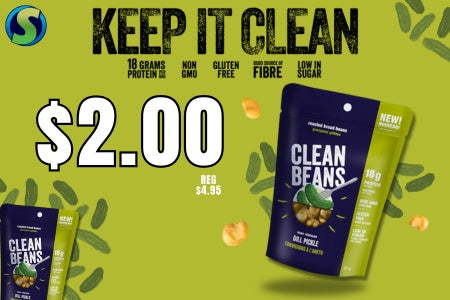 Flash Sale Clean Beans only $2 ea - Get them at SupplementSource.ca