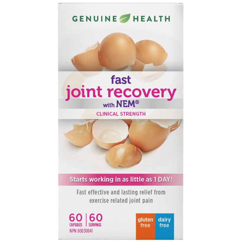 Genuine Health Fast Joint Recovery w/ NEM, 60 Caps - SupplementSource.ca