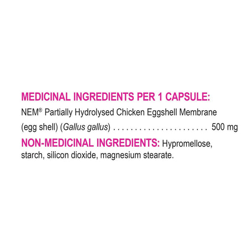 Genuine Health Fast Joint Recovery w/ NEM, 60 Caps Nutrition Facts - SupplementSource.ca