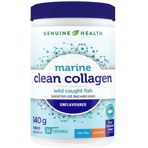 Genuine Health Marine Clean Collagen, 140g Unflavoured - SupplementSource.ca
