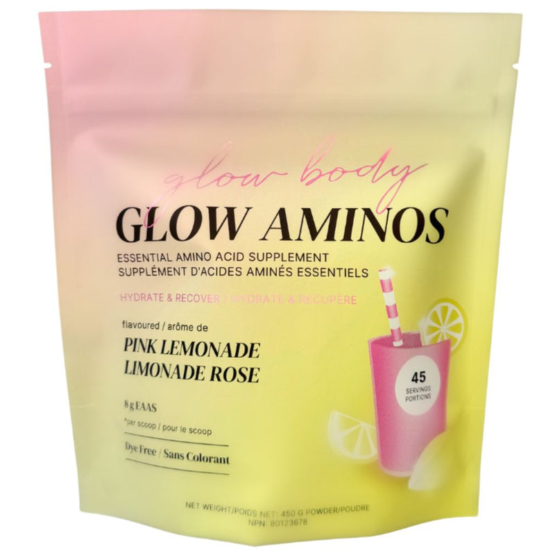 Glow Body Glow EAAs, 45 Servings Pink Lemonade - SupplementSource.ca