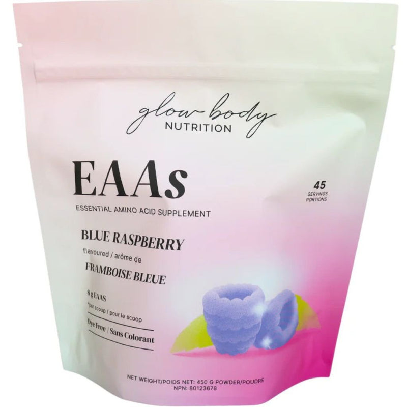 Glow Body Glow EAAs, 45 Servings Blue Raspberry - SupplementSource.ca