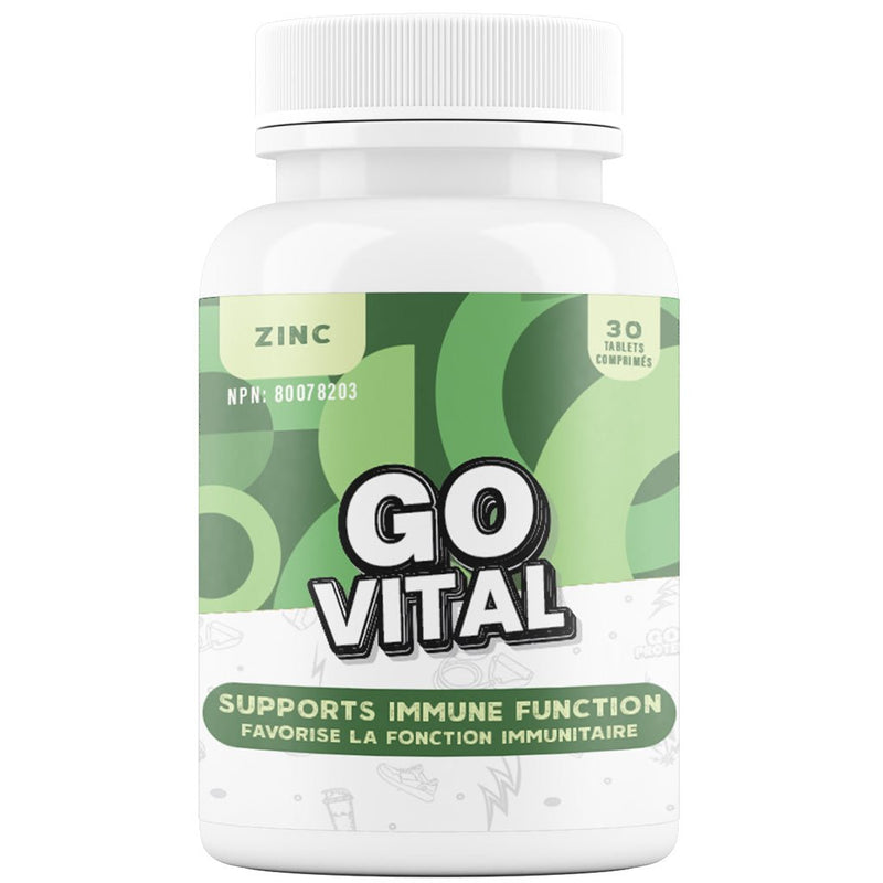 Go Protein Go Vital Zinc, 30 Tablets - SupplementSource.ca