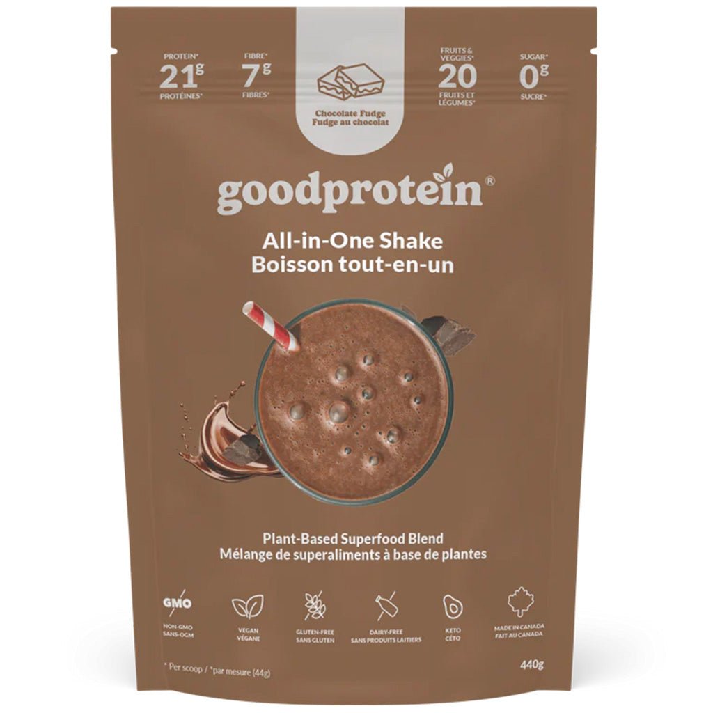 GoodProtein All-in One Shake, 440g Chcolate Fudge - SupplementSource.ca