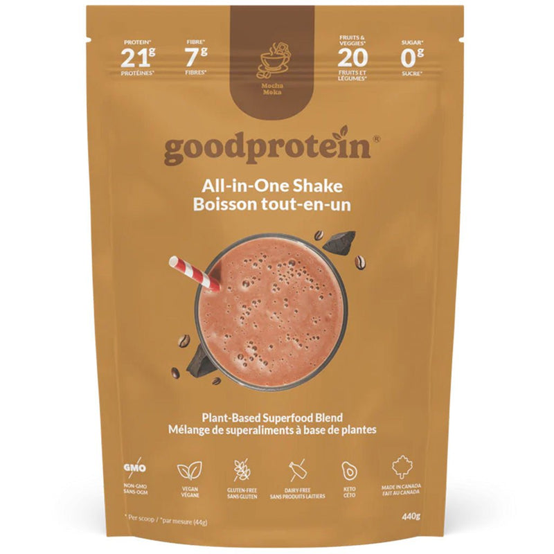 GoodProtein All-in One Shake, 440g Mocha - SupplementSource.ca