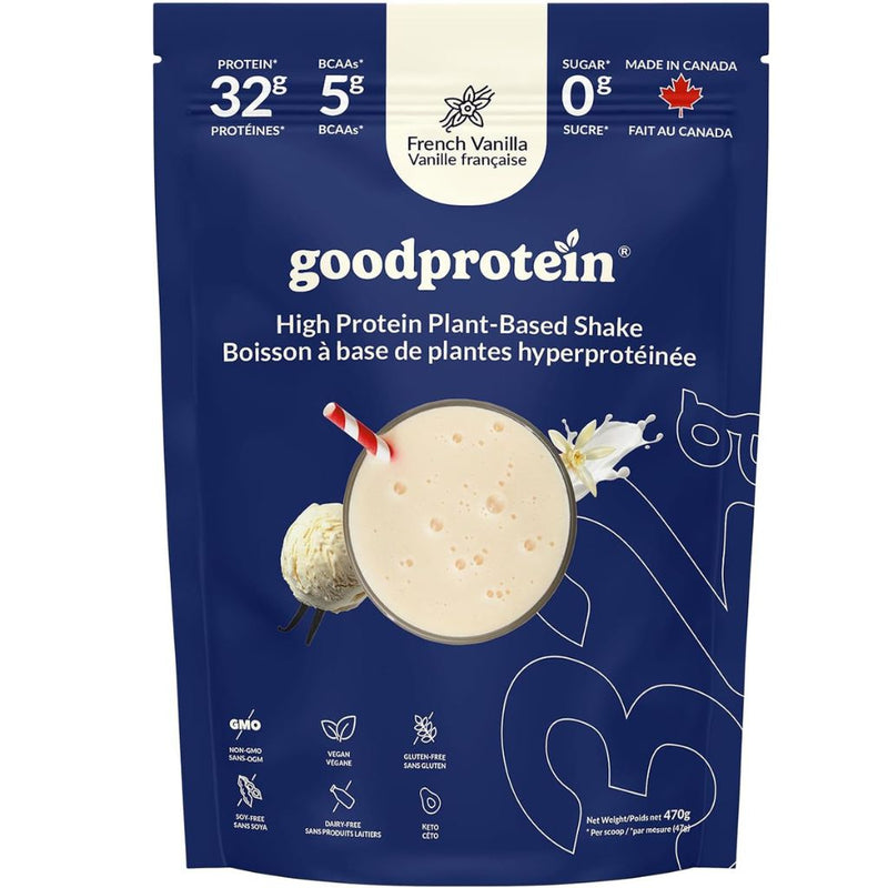 GoodProtein High Protein Plant-Based Shake, 470g Fench Vanilla -  SupplementSource.ca