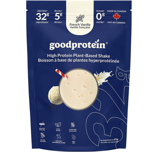 GoodProtein High Protein Plant-Based Shake, 470g Fench Vanilla -  SupplementSource.ca