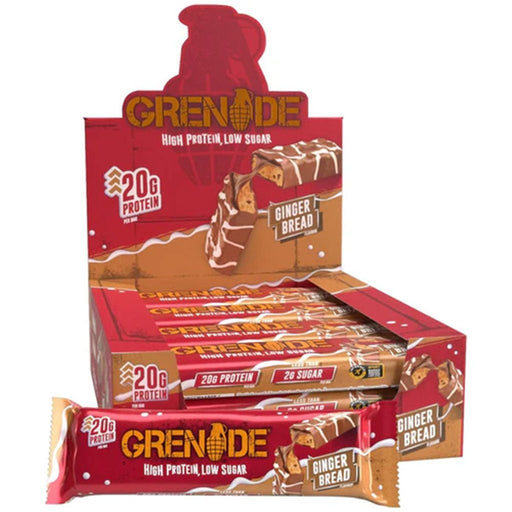 Grenade Bars, 1 box of 12 Bars - Ginger Bread