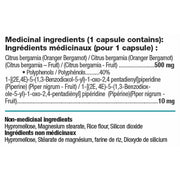 HD Muscle Citrus Bergamot, 60 Capsules Nutrition Panel - SupplementSource.ca