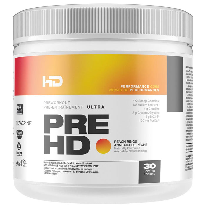 HD Muscle PreHD Ultra 30 Servings Peach Rings - SupplementSource.ca